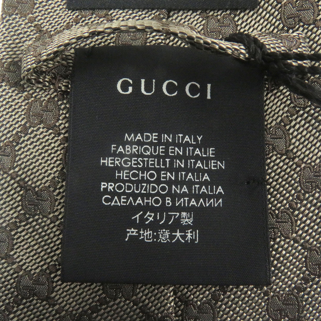 Pristine GUCCI tie GG logo all-over pattern web line beige silk mens 221582