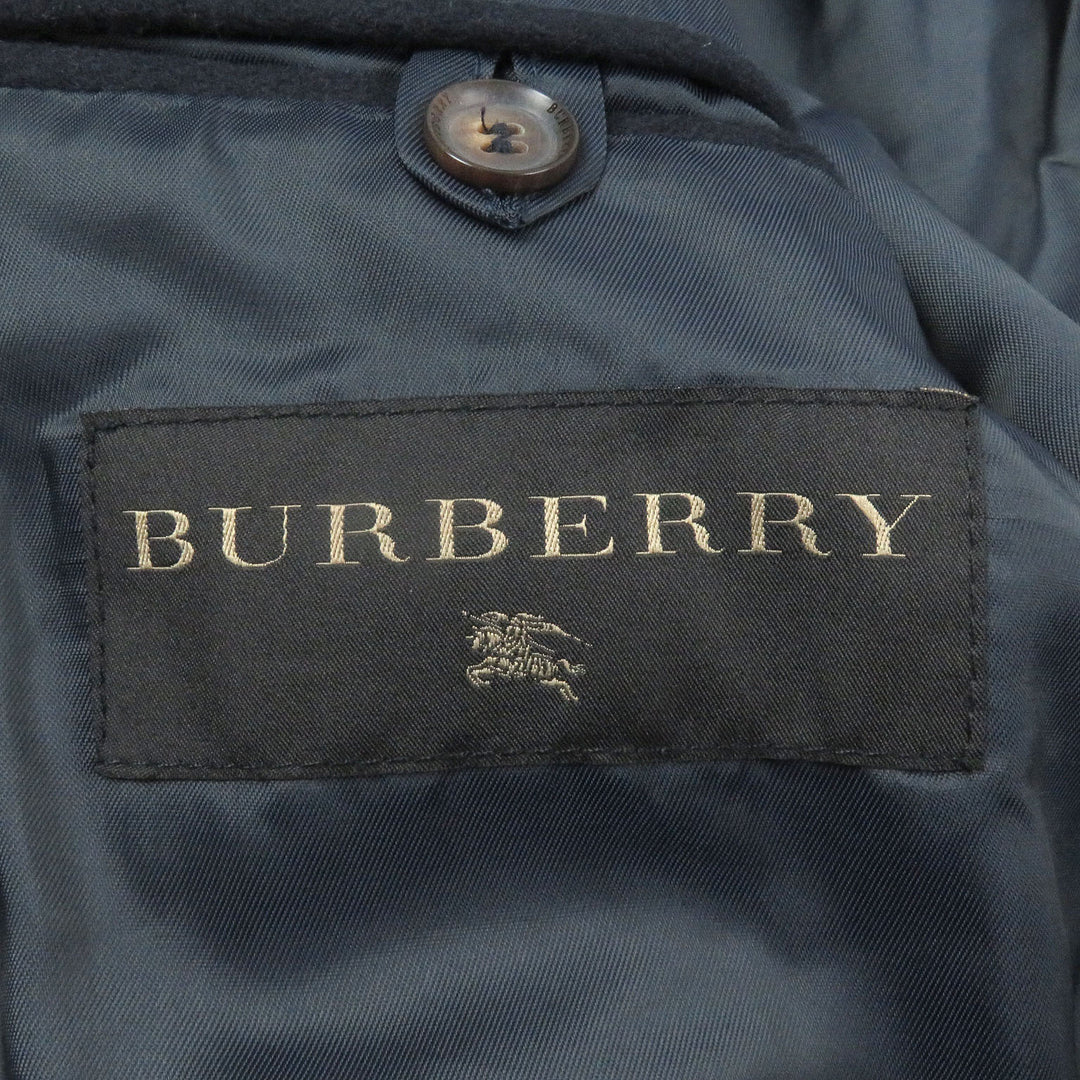 Great BURBERRY Blouson Cashmere Blend Covered Buttons Navy wool mens 44