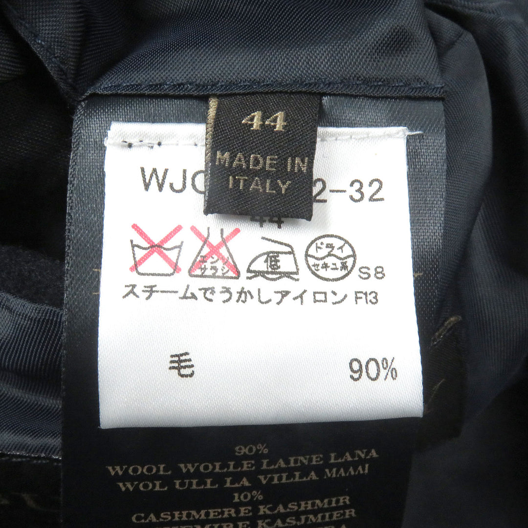 Great BURBERRY Blouson Cashmere Blend Covered Buttons Navy wool mens 44