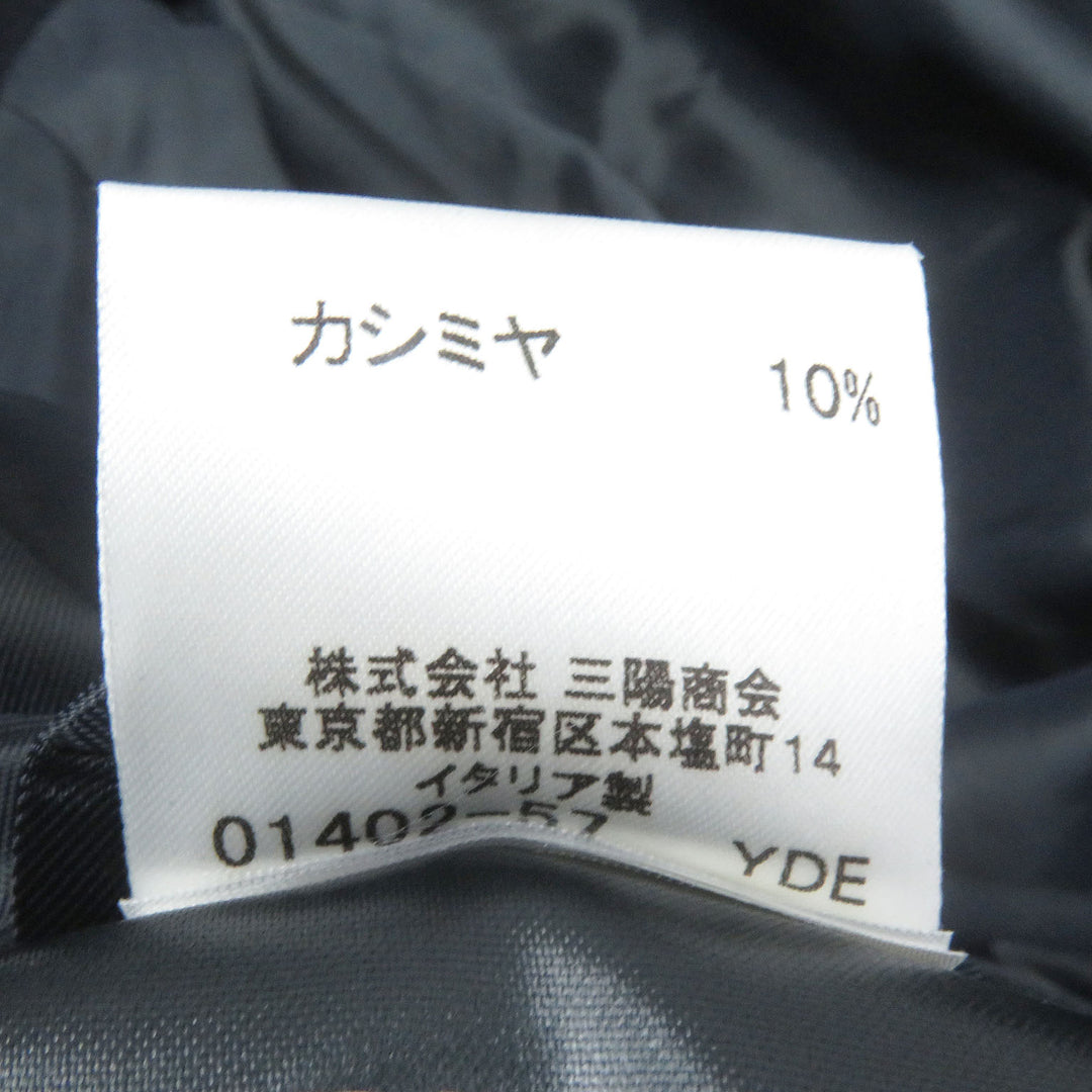 Great BURBERRY Blouson Cashmere Blend Covered Buttons Navy wool mens 44