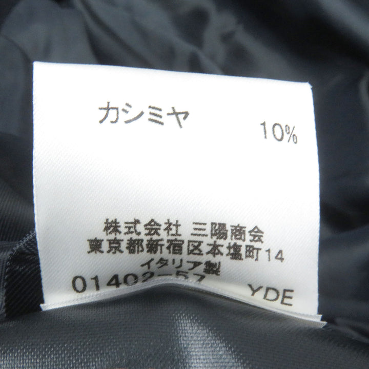 Great BURBERRY Blouson Cashmere Blend Covered Buttons Navy wool mens 44