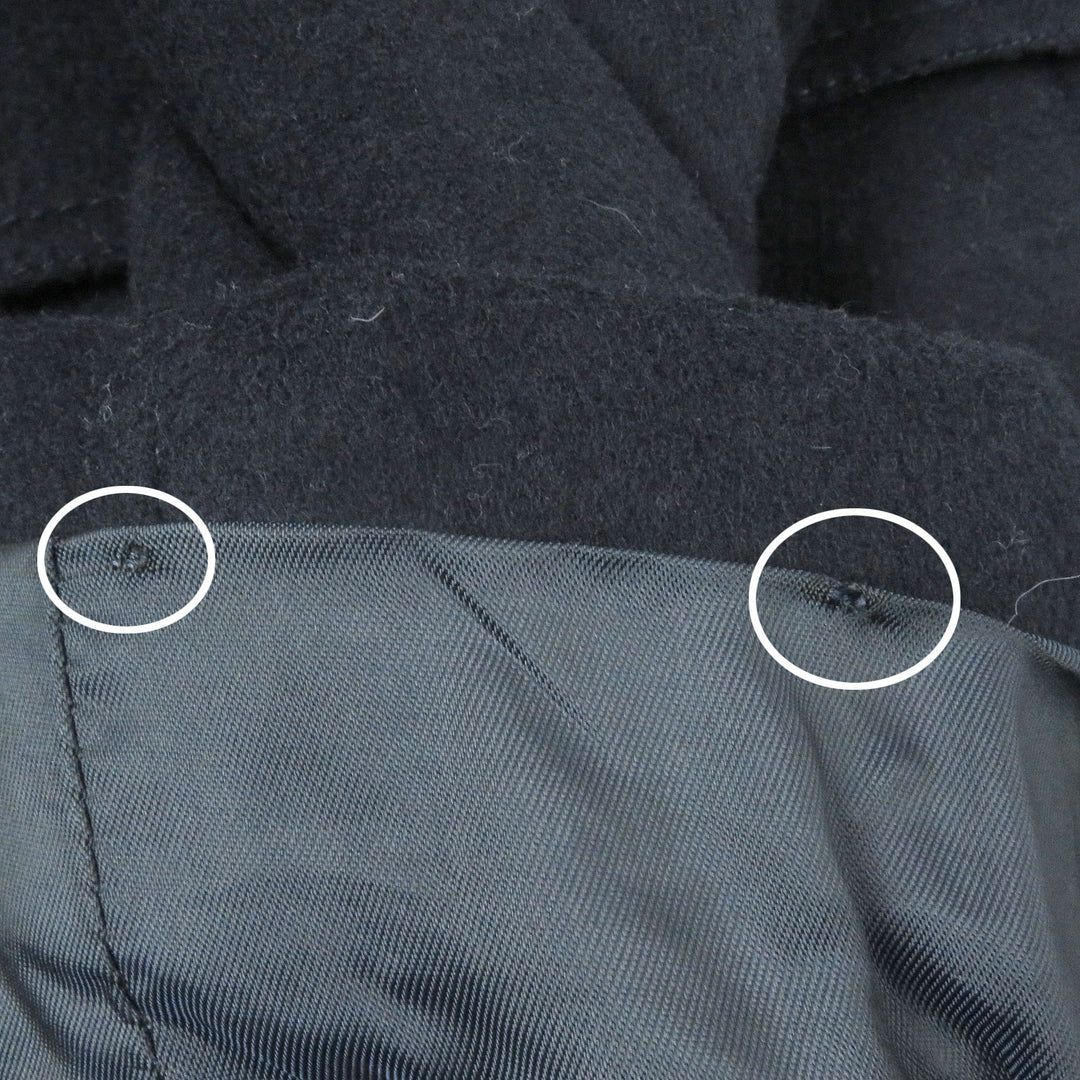 Great BURBERRY Blouson Cashmere Blend Covered Buttons Navy wool mens 44