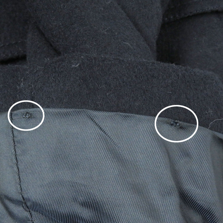 Great BURBERRY Blouson Cashmere Blend Covered Buttons Navy wool mens 44
