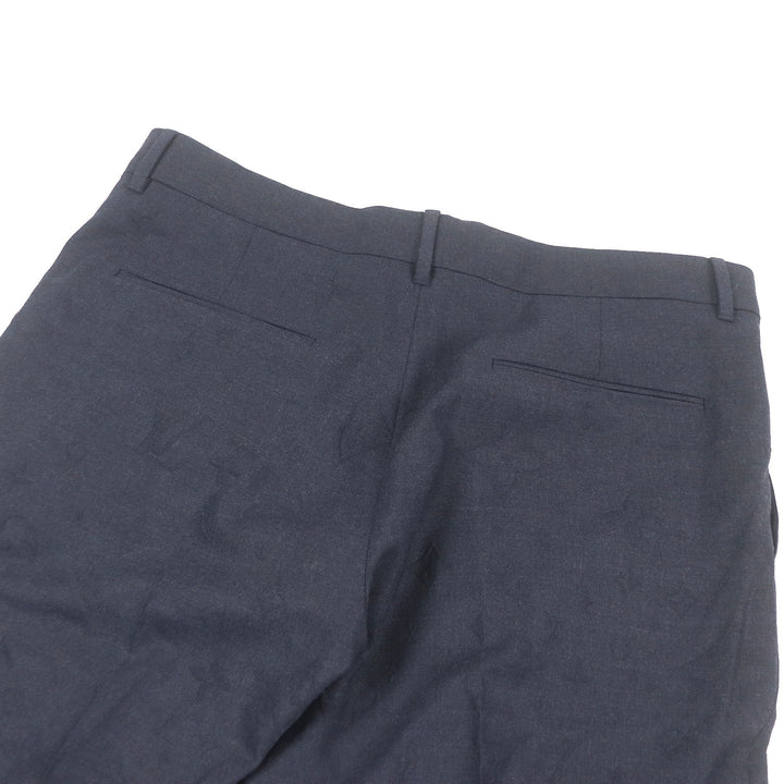 Pristine LOUIS VUITTON Pants Monogram LV logo embossed Navy polyester mens 44