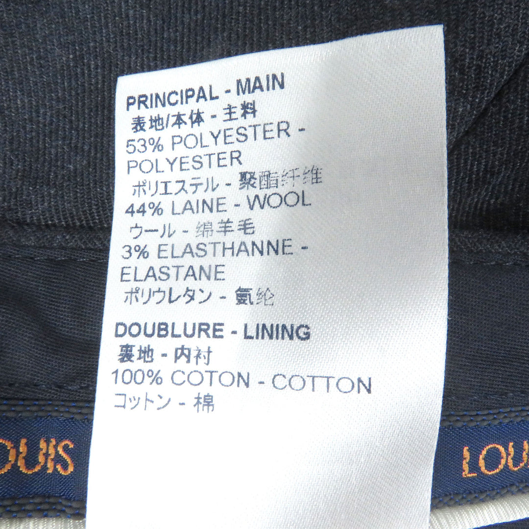 Pristine LOUIS VUITTON Pants Monogram LV logo embossed Navy polyester mens 44