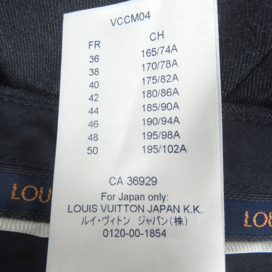 Pristine LOUIS VUITTON Pants Monogram LV logo embossed Navy polyester mens 44