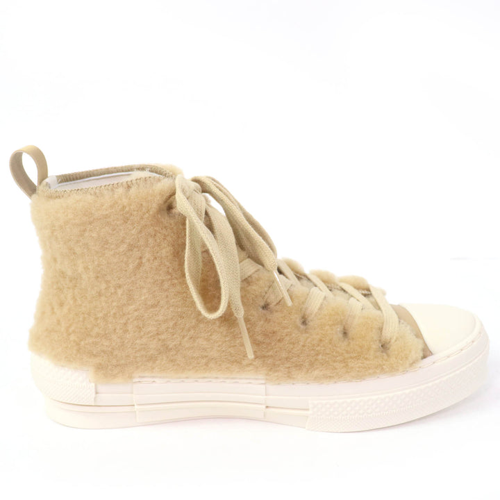 Pristine DIOR High cut sneakers B23 Rabbit motif shearling beige Bore Women 37 3SH129ZTR