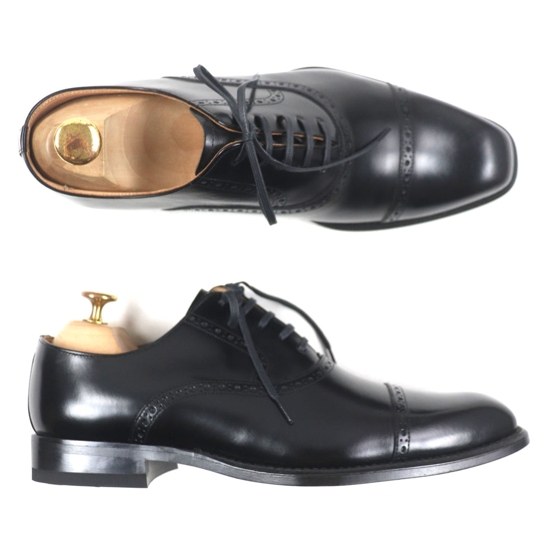 Pristine REGAL Leather shoes Straight tip, perforation, inner wing leather mens