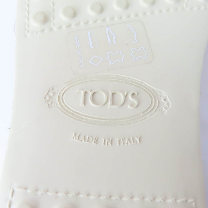 Pristine TOD’S Slip-on KATE 2WAY espadrilles Ivory leather Women 34.5