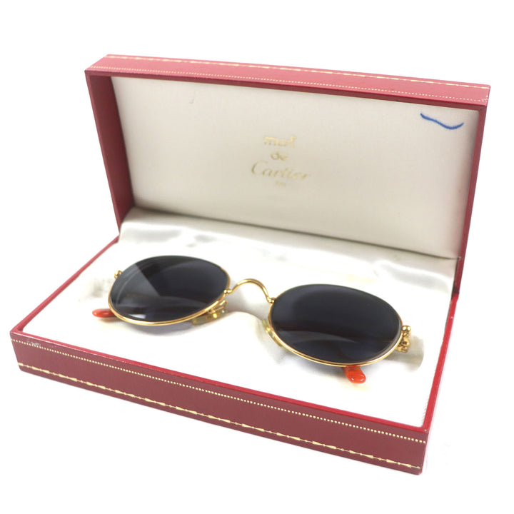 Great Cartier sunglasses Trinity Marble Pattern Eyewear with Logo mens