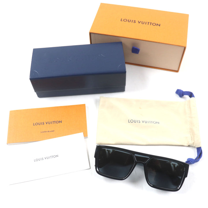Excellent LOUIS VUITTON sunglasses LV Sleek Square black mens Z2062E