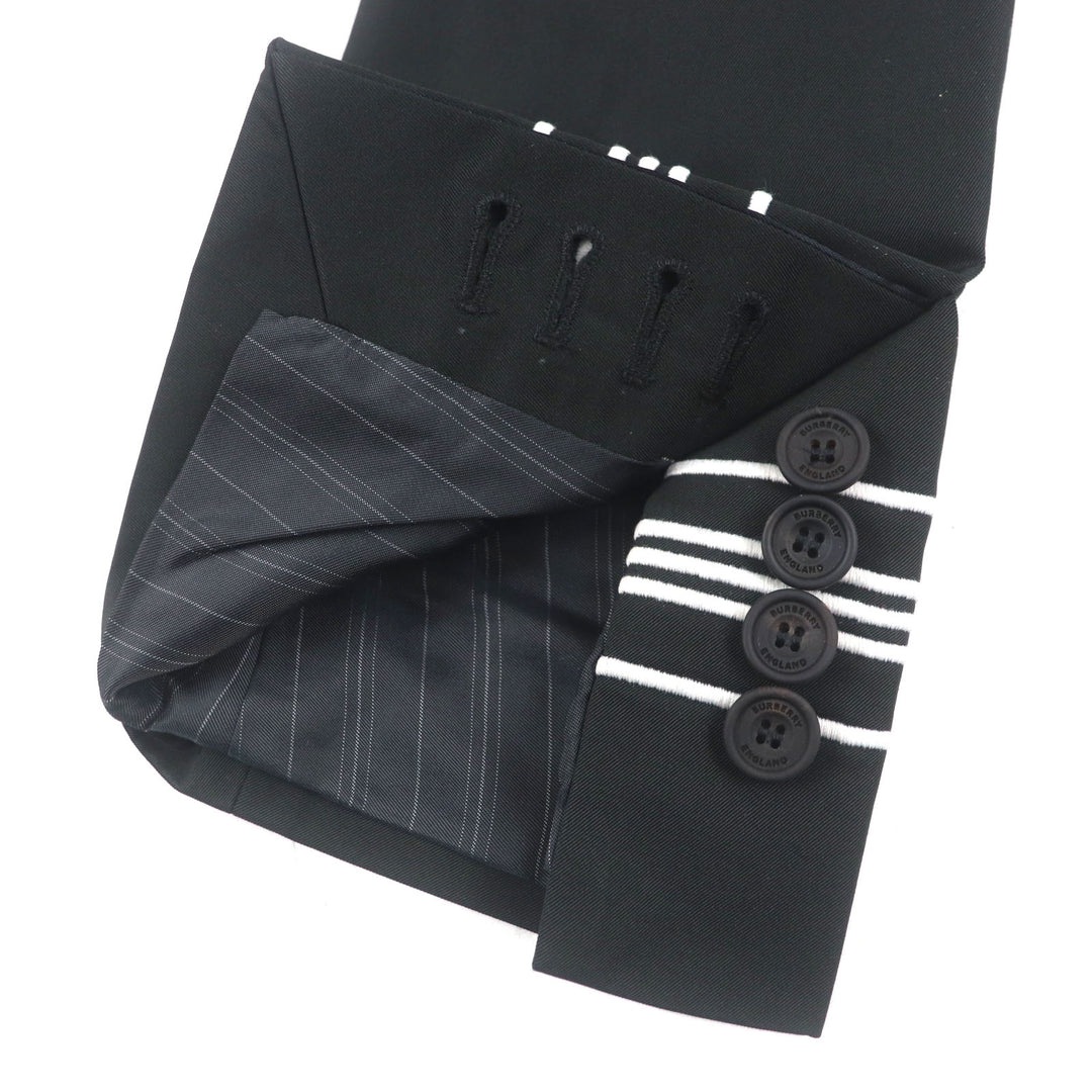 Excellent BURBERRY tailored jacket black polyester mens 46 8028424