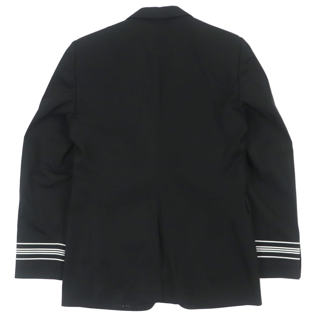 Excellent BURBERRY tailored jacket black polyester mens 46 8028424