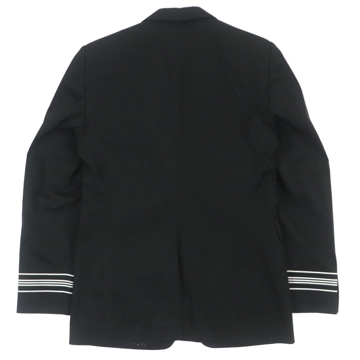 Excellent BURBERRY tailored jacket black polyester mens 46 8028424