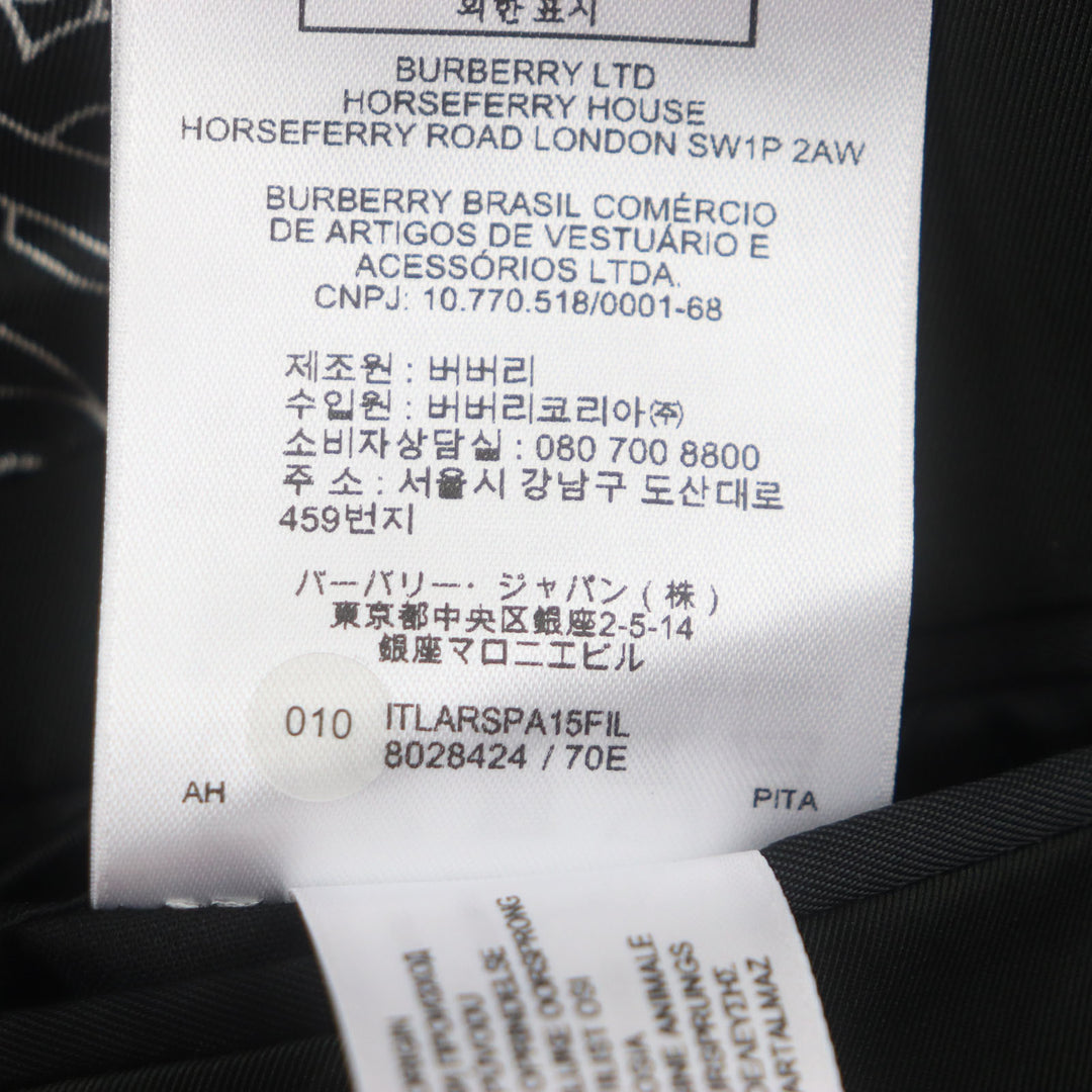 Excellent BURBERRY tailored jacket black polyester mens 46 8028424
