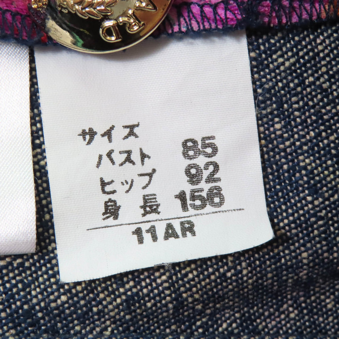 Excellent LEONARD FASHION tailored jacket Logo with gold button andfloralpattern