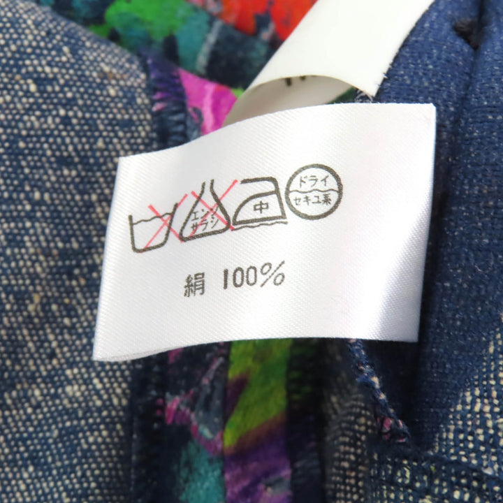 Excellent LEONARD FASHION tailored jacket Logo with gold button and floral pattern silk 11