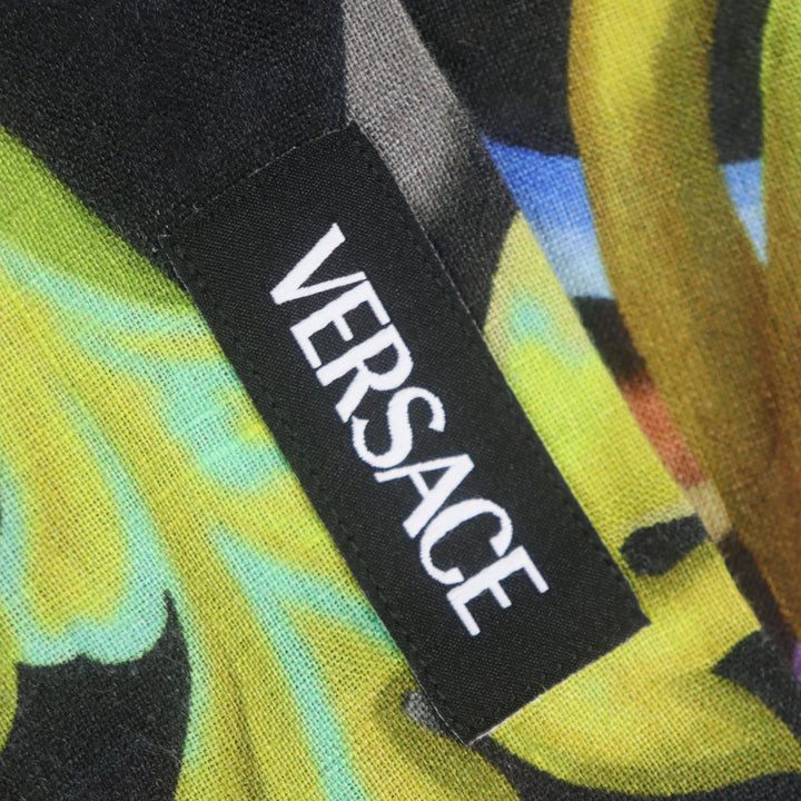 Great VERSACE Long sleeve shirt Multi linen mens 41 1000920 1A00628