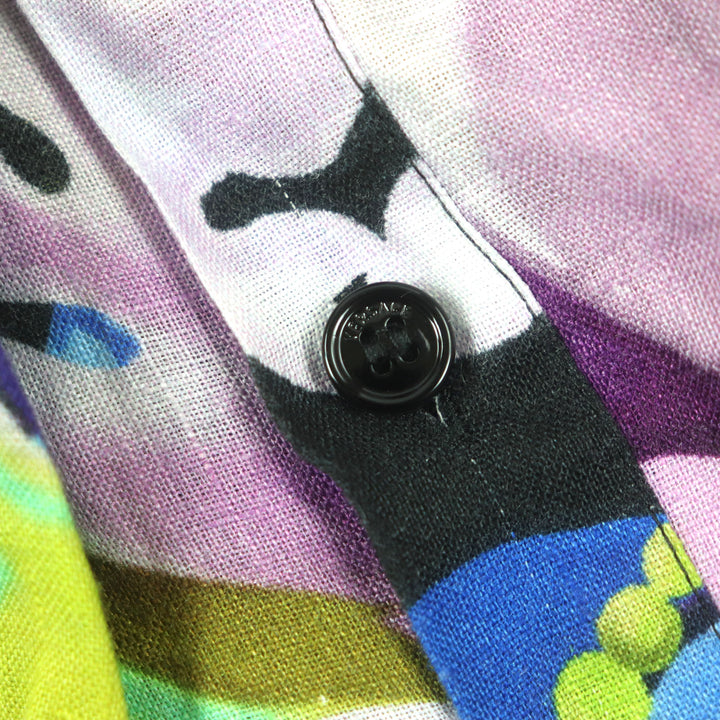 Great VERSACE Long sleeve shirt Multi linen mens 41 1000920 1A00628