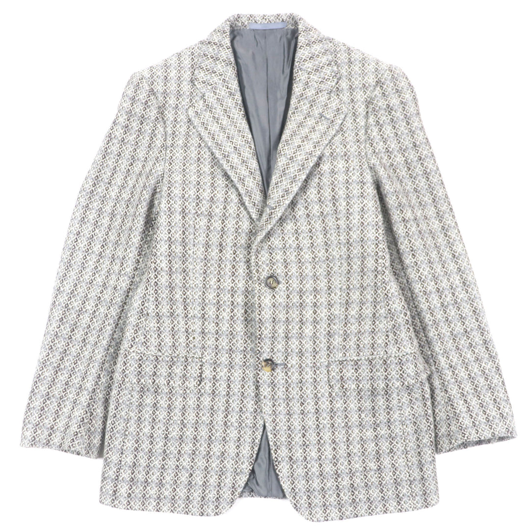 Very Good Yves Saint Laurent rive gauche tailored jacket Brown gray wool mens 46