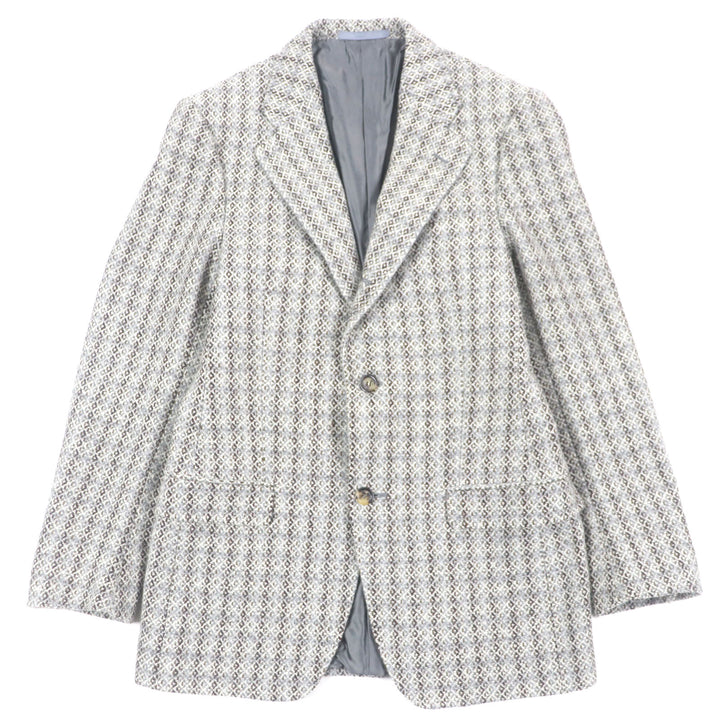 Very Good Yves Saint Laurent rive gauche tailored jacket Brown gray wool mens 46