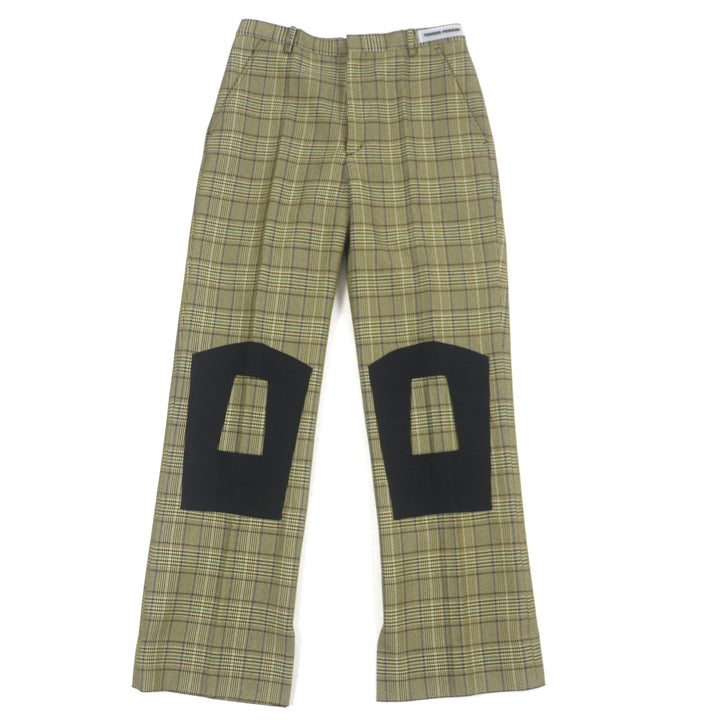 Excellent TENDER PERSON Pants LEGGUARDS STRAIGHT SLACKS Green system wool 3