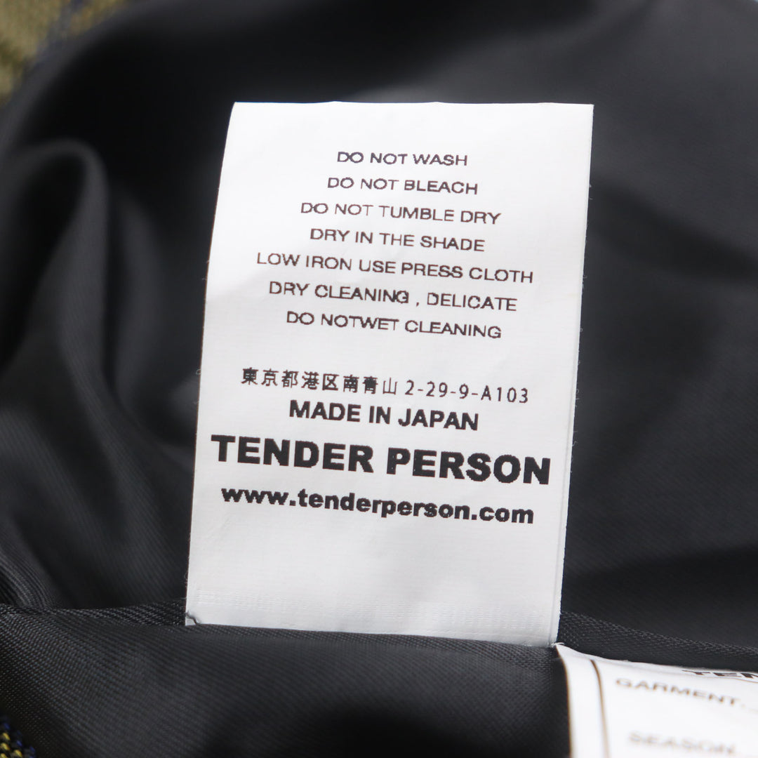 Excellent TENDER PERSON Pants LEGGUARDS STRAIGHT SLACKS Green system wool 3
