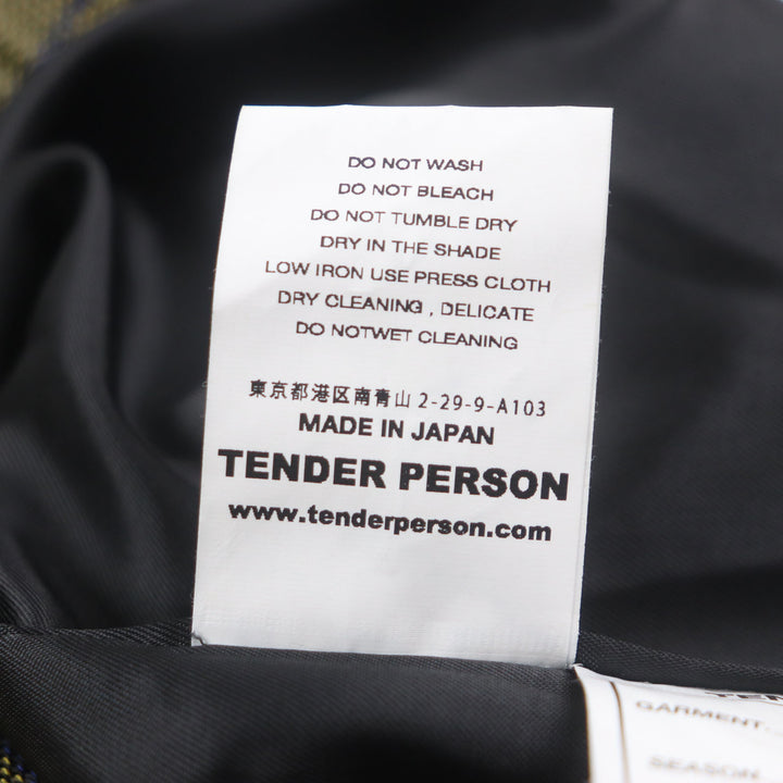 Excellent TENDER PERSON Pants LEGGUARDS STRAIGHT SLACKS Green system wool 3