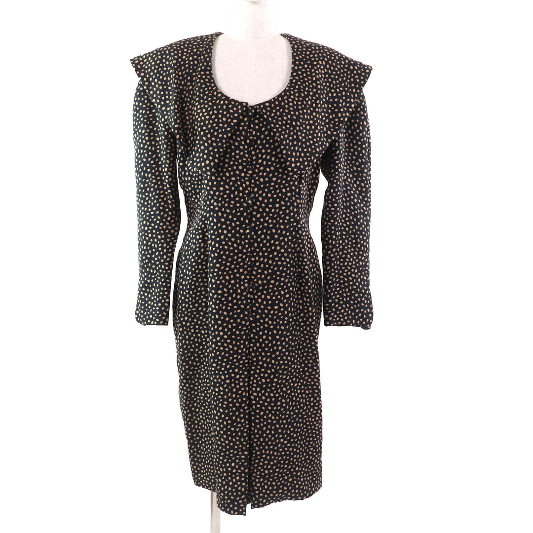 Excellent Christian Dior one piece All-over print big collar shirt Women