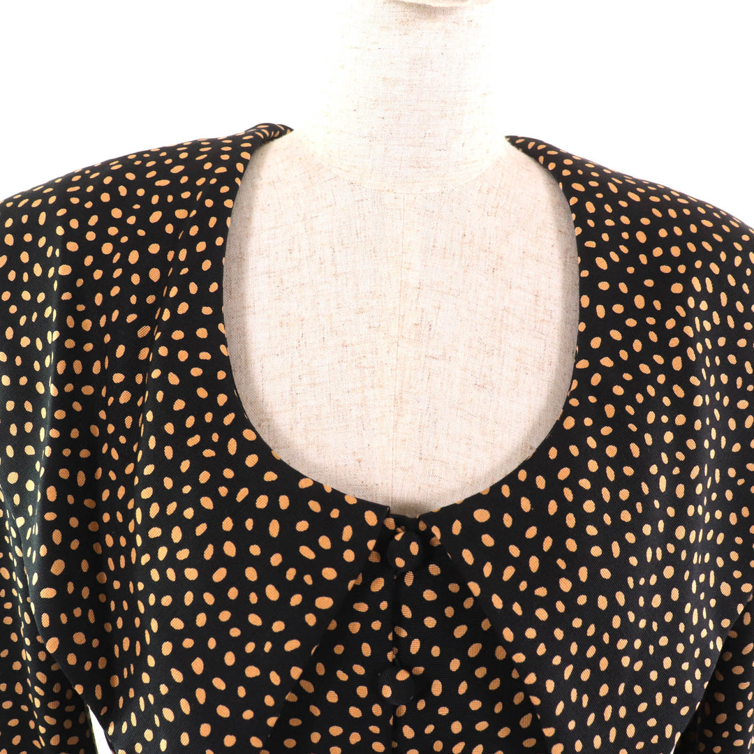 Excellent Christian Dior one piece All-over print big collar shirt Women