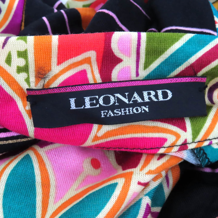 Excellent LEONARD FASHION one piece Paisley Pattern High Neck Short Sleeve Long