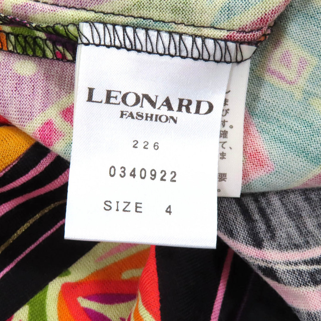 Excellent LEONARD FASHION one piece Paisley Pattern High Neck Short Sleeve Long