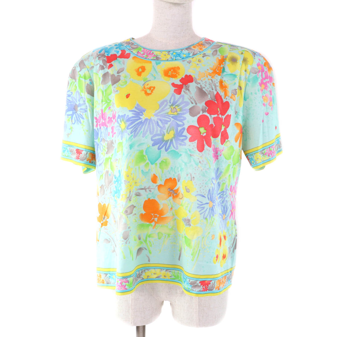 Excellent LEONARD FASHION T-shirt Flower Print Short Sleeve Multi cotton Women L