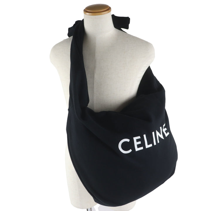 Excellent CELINE Shoulder Bag MEDIUM SWEAT BAG logo print crossbody bag mens 11020 2EKO