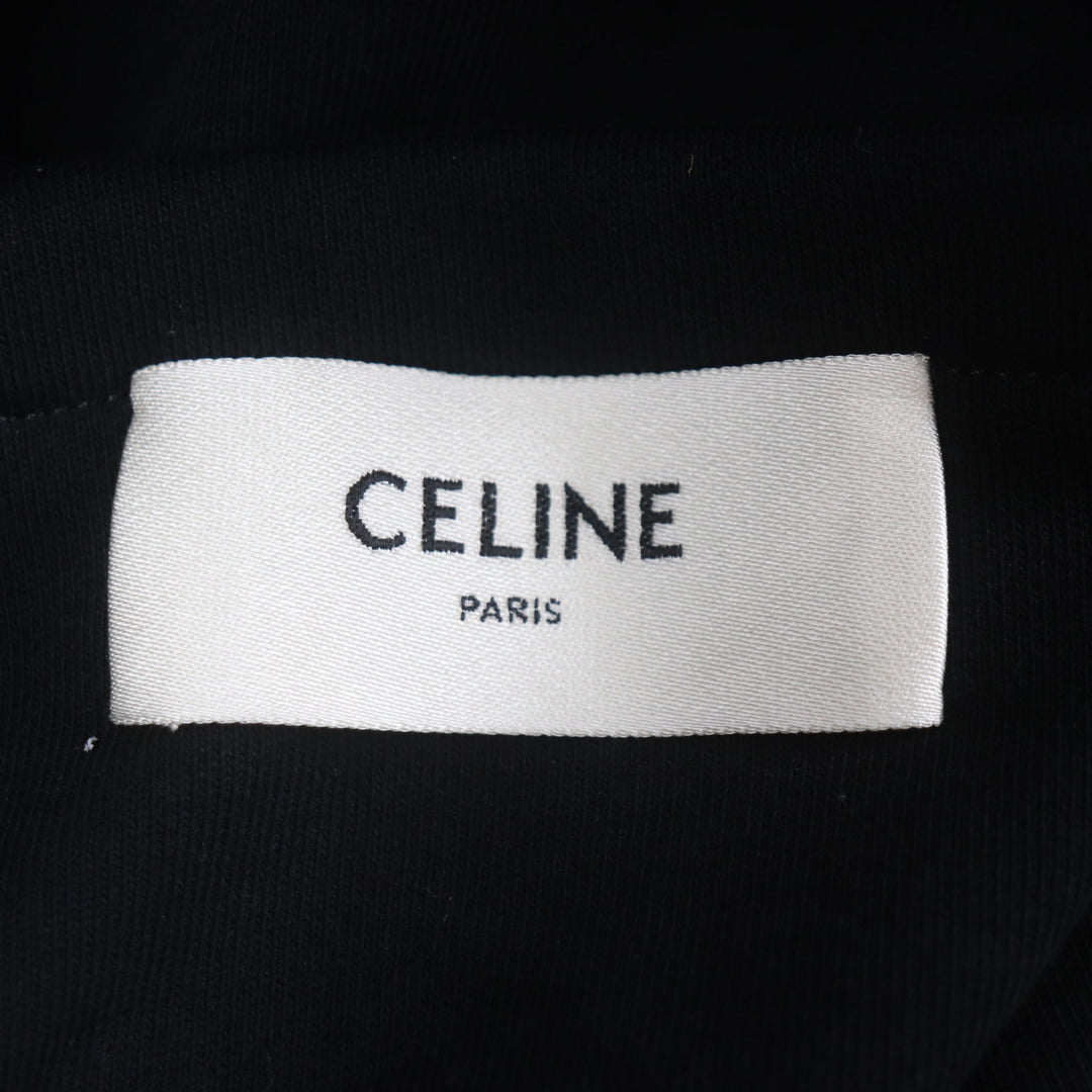 Excellent CELINE Shoulder Bag MEDIUM SWEAT BAG logo print crossbody bag mens 11020 2EKO