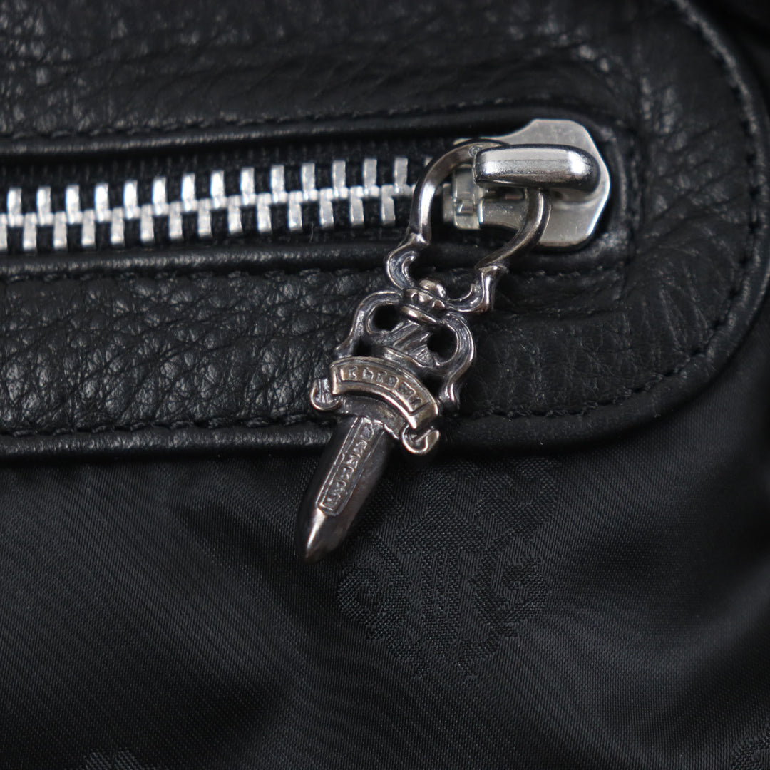 Great CHROME HEARTS Shoulder Bag G BENSIMONE Medium Roller Buckle Dagger zip