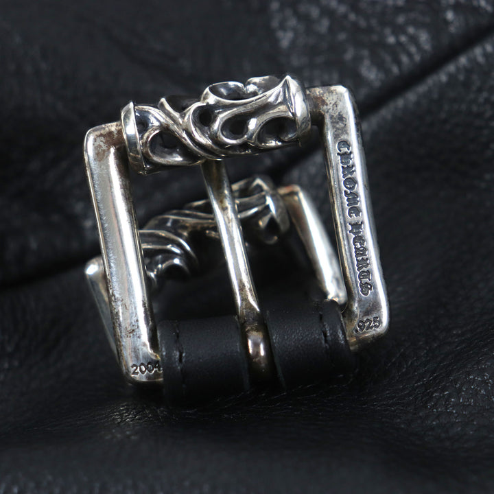 Great CHROME HEARTS Shoulder Bag G BENSIMONE Medium Roller Buckle Dagger zip