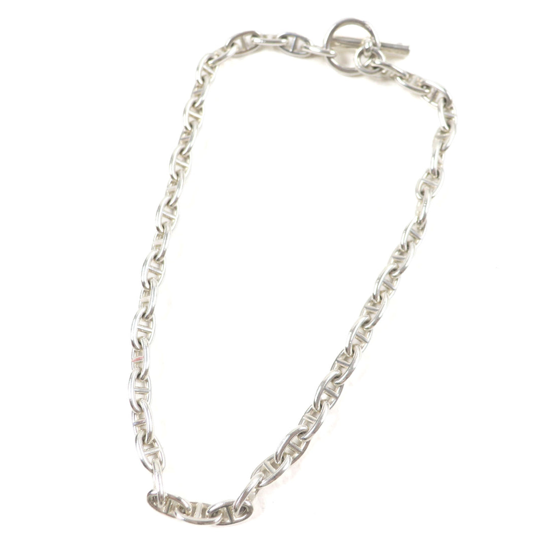 Great HERMES Necklace Chaine d'Ancre PM 43 frames Margiela period Silver SV925