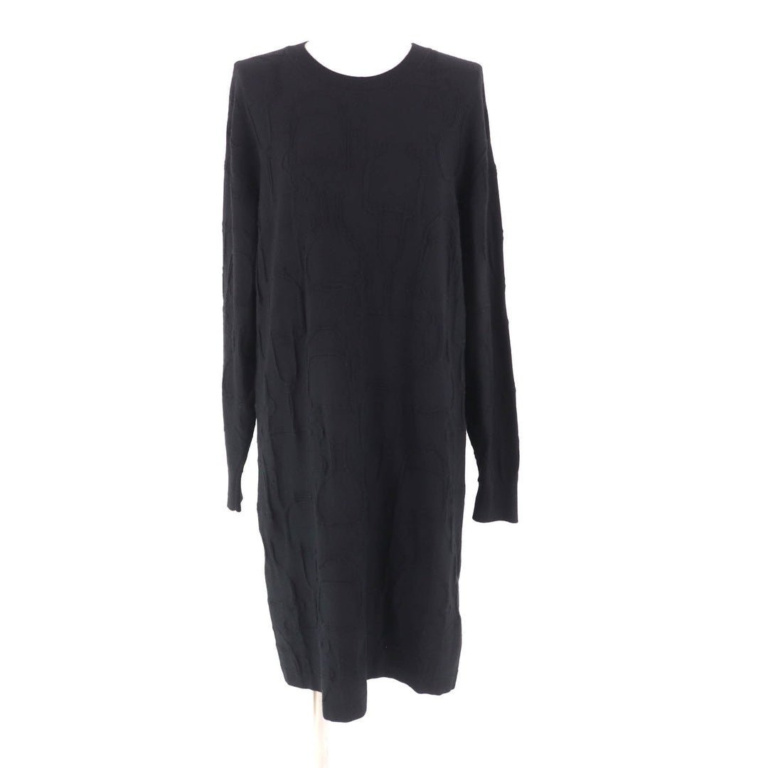 Great HERMES one piece Horse harness pattern knit crew neck silk Women 40