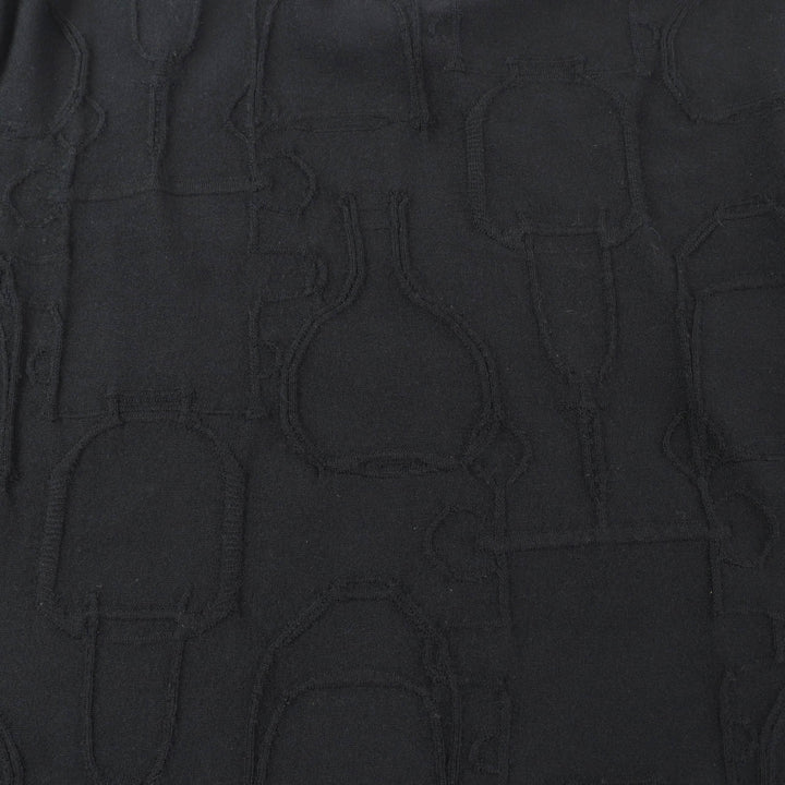 Great HERMES one piece Horse harness pattern knit crew neck silk Women 40