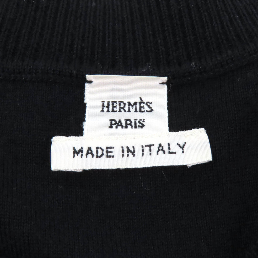 Great HERMES one piece Horse harness pattern knit crew neck silk Women 40