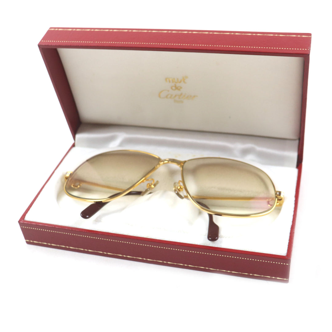 Excellent Cartier sunglasses Mailon PANTHERE Gradient lenses Gold bordeaux mens