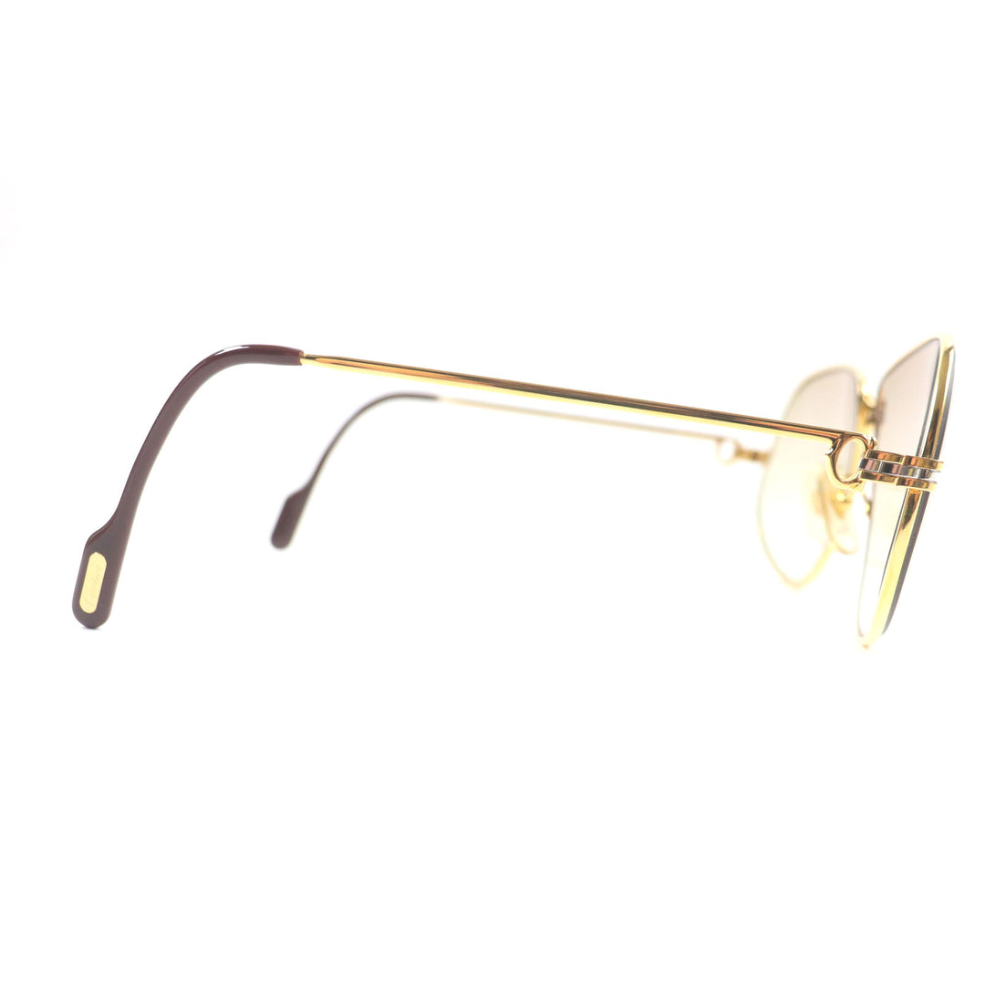 Excellent Cartier sunglasses Mailon PANTHERE Gradient lenses Gold bordeaux mens