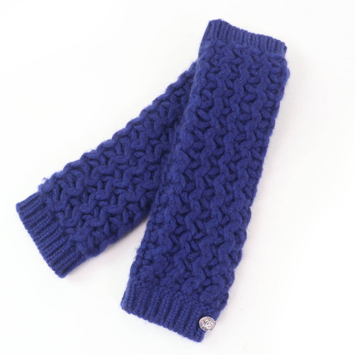 Excellent CHANEL Snood knitted neck warmer and arm warmer 2-piece set wool S P72987K10476