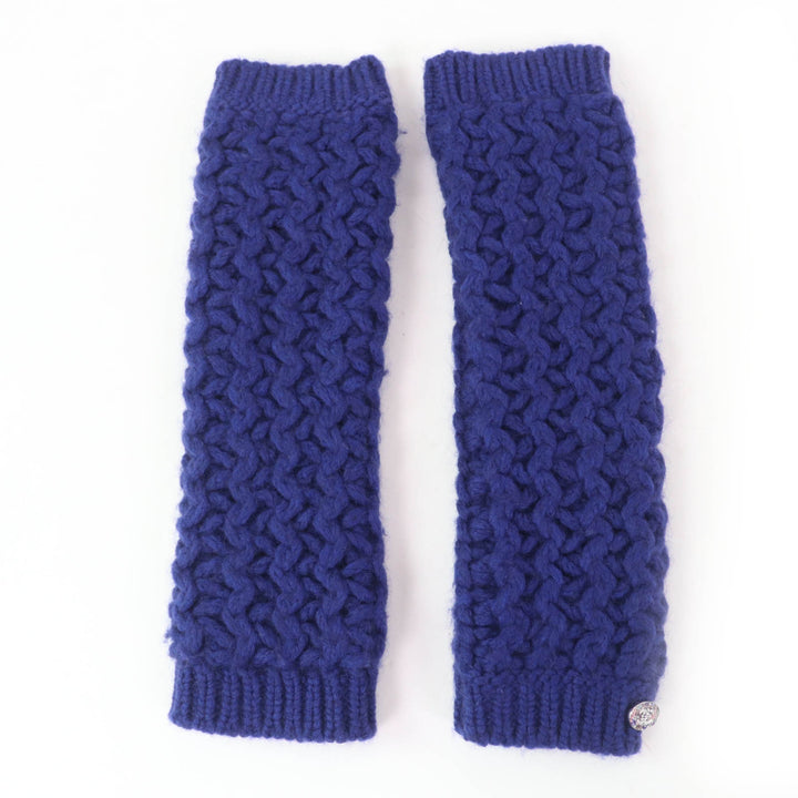 Excellent CHANEL Snood knitted neck warmer and arm warmer 2-piece set wool S P72987K10476