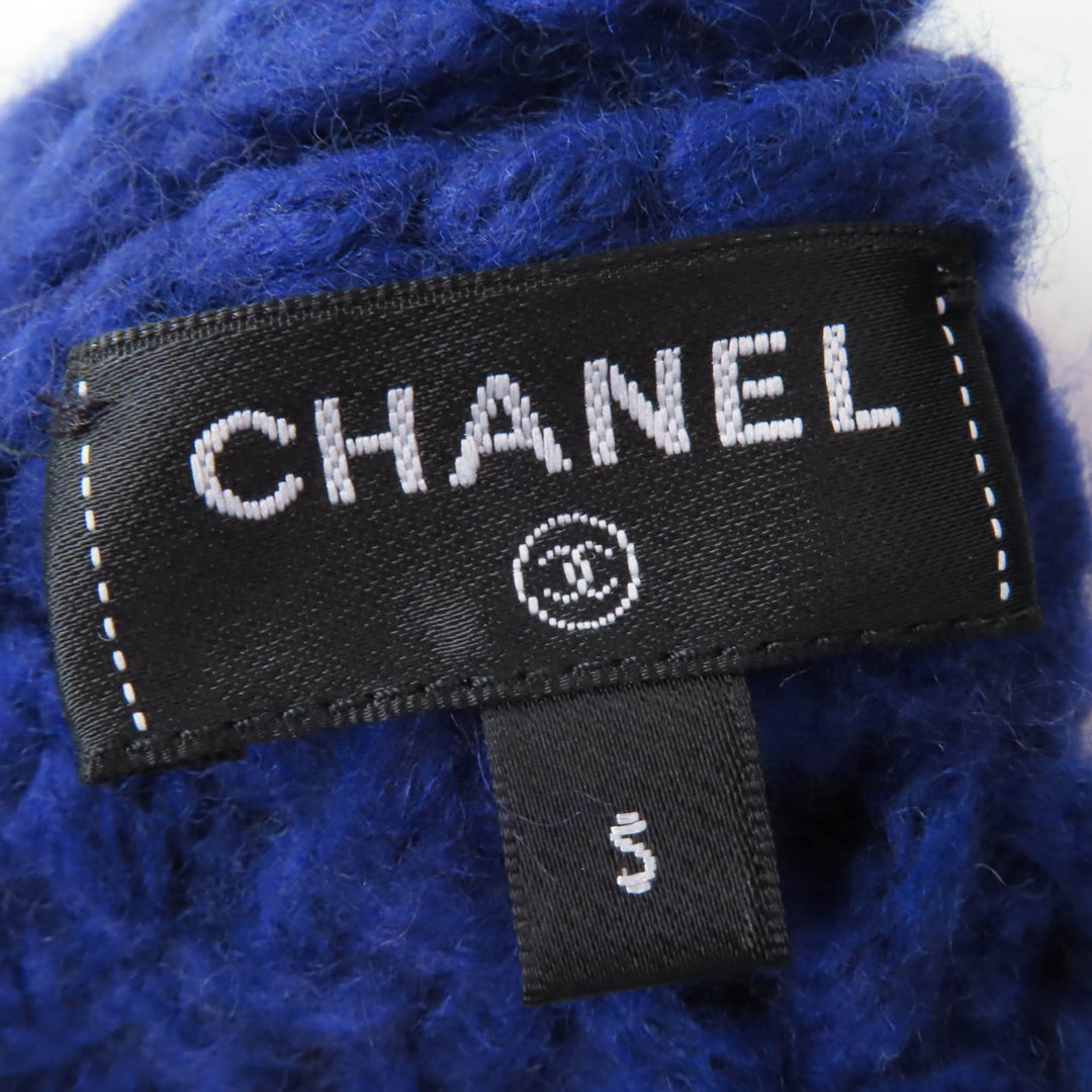 Excellent CHANEL Snood knitted neck warmer and arm warmer 2-piece set wool S P72987K10476