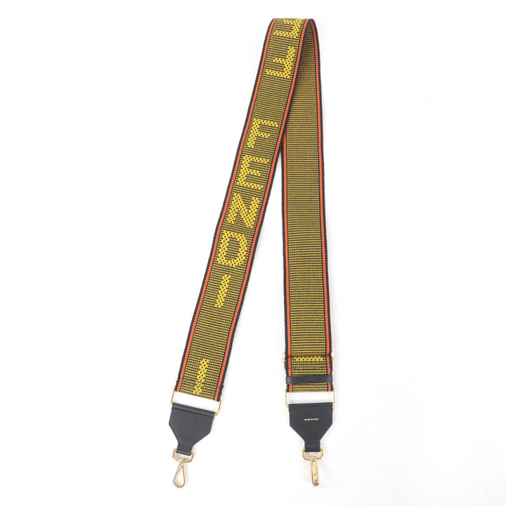 Great FENDI Shoulder strap Strap you Logo-print leather multicolor Women 8AV386