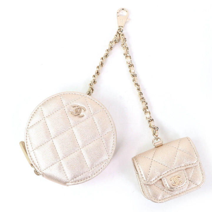 Pristine CHANEL Coin case Matelasse Coin case AirPods Pro case 2024 Years Gift