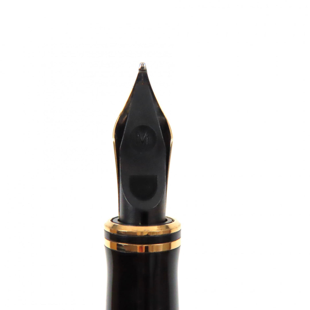 Very Good PARKER fountain pen Duofold Black GT International Early type 18K