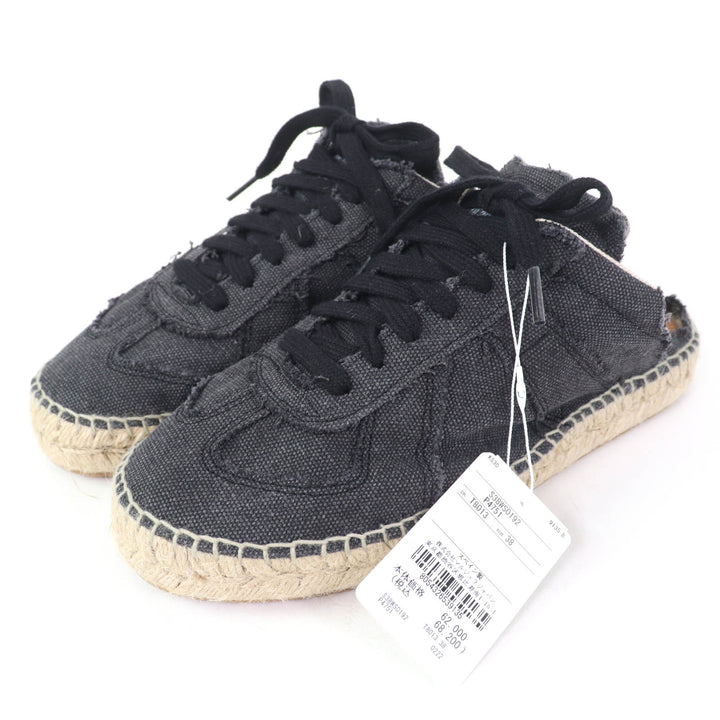 Pristine Maison Margiela 22 Leather shoes lace-up espadrilles black Women 38